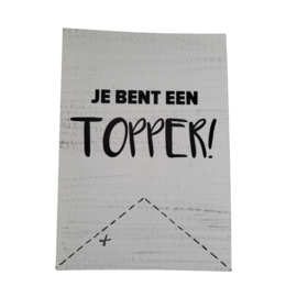 Vlaggenkaart Je bent een topper!
