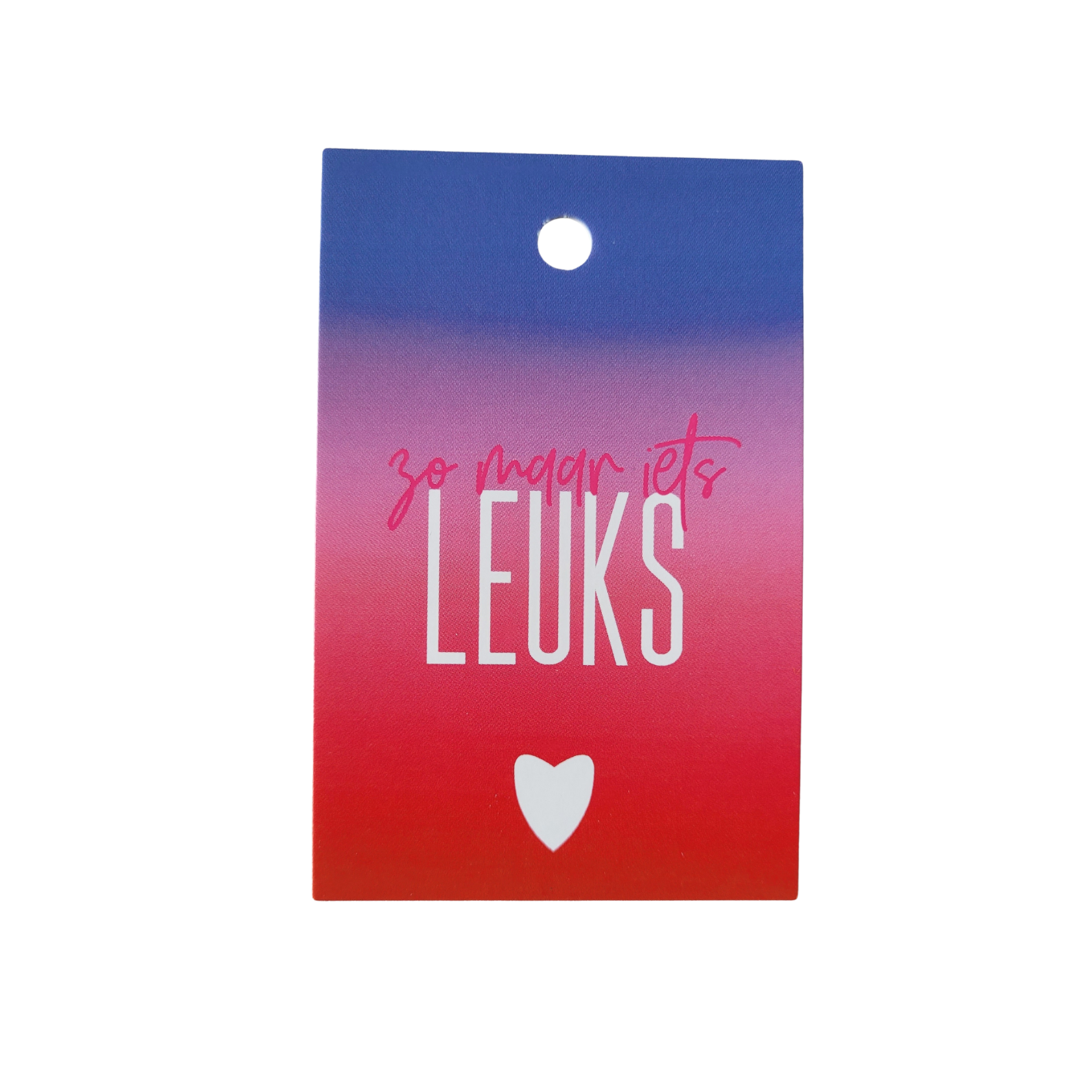 Mini kaart / label - zo maar iets leuks kleur