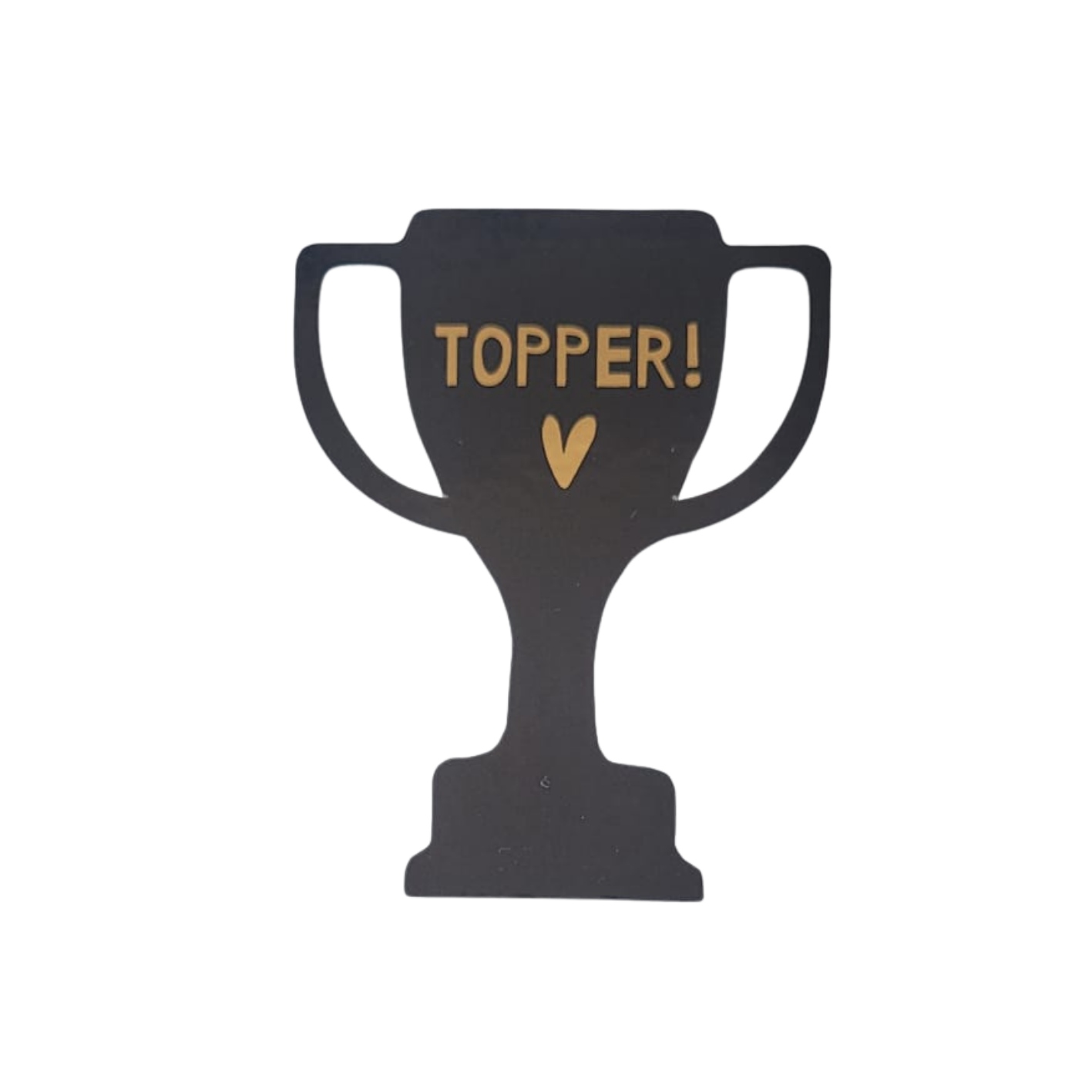 Sticker zwarte troffee topper