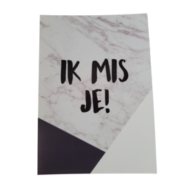 Kaart Ik mis je!
