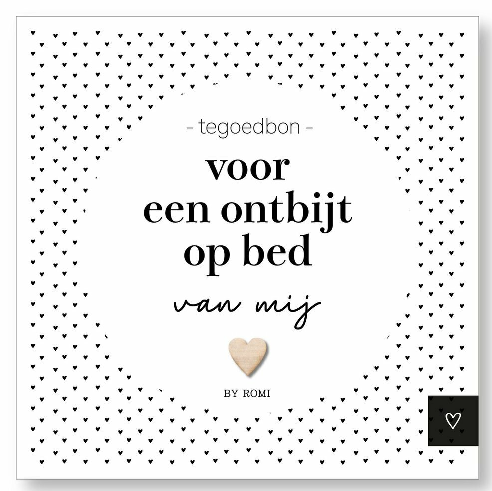 KAART Tegoedbon voor een ontbijt op bed
