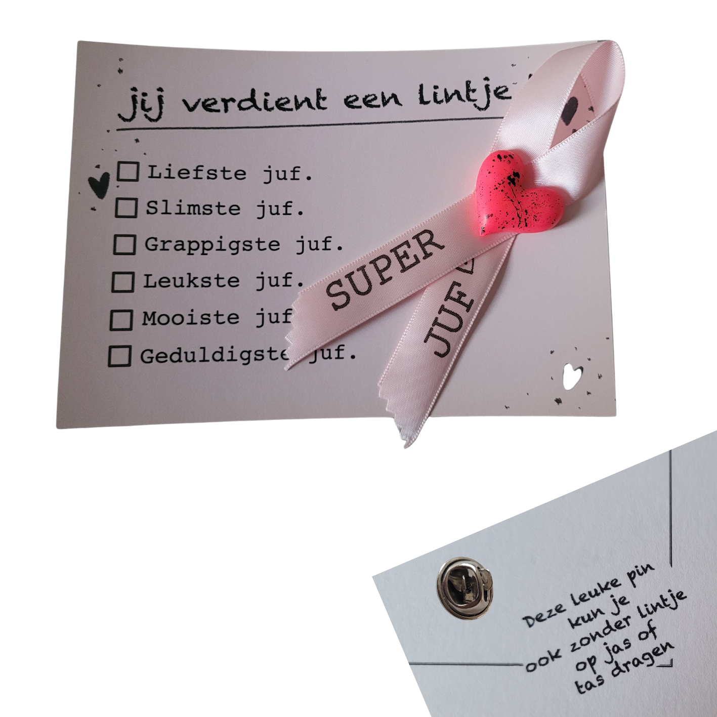 Postkaart Jij verdient een lintje - Super Juf