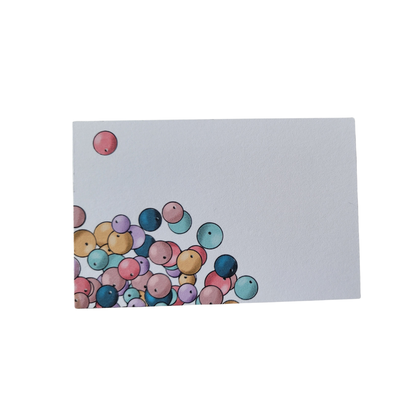 Mini kaart / label - kralen kleur