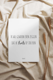 K26 - Ik wil gewoon even zeggen dat ik trots op jou ben