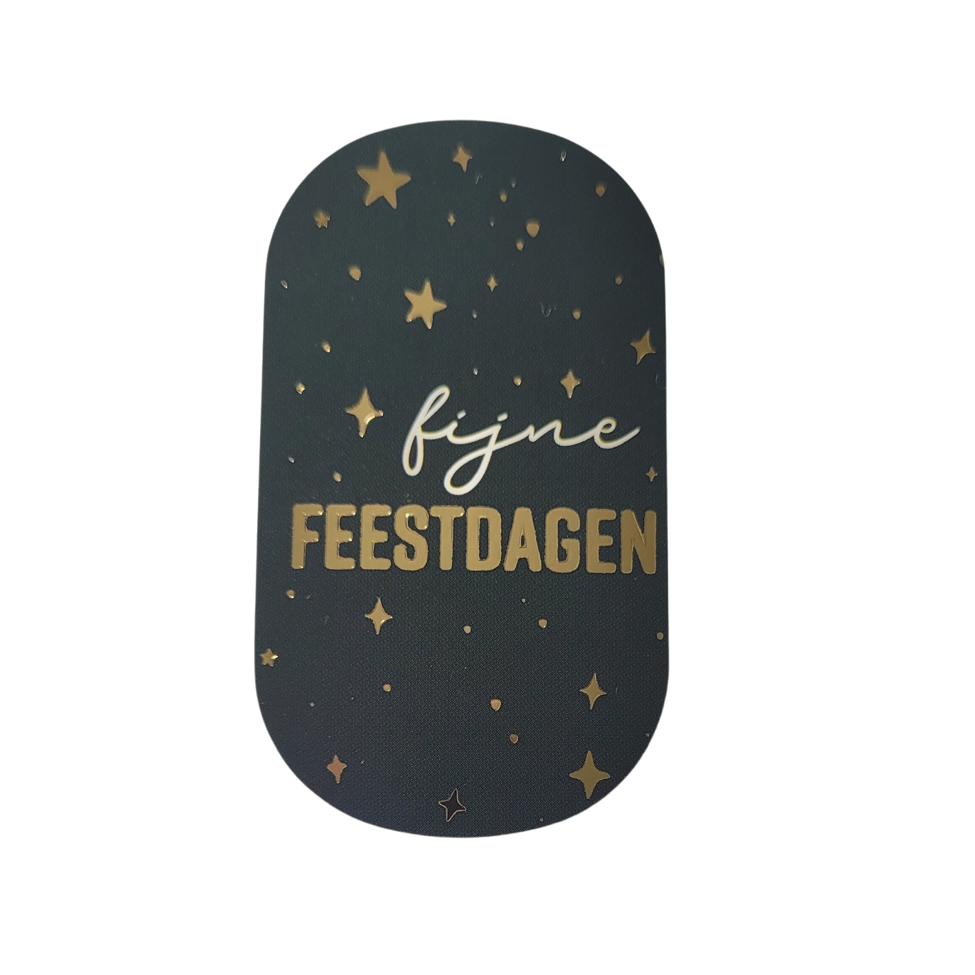 Sticker fijne feestdagen zwart