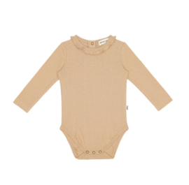 Bodysuit Pointelle Motiefje - Oatmeal