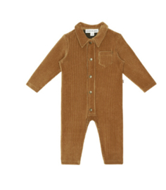 Pocket Overall - Almond Rib Velvet