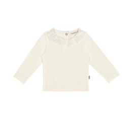 Lace Collar Tee - Cream