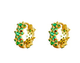 Monarch Earrings - Emerald Green