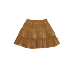 Ruffled Skirt - Almond Rib Velvet