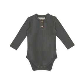 Rib Longsleeve Bodysuit - Castle Rock