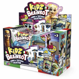 Italian Brainrot – Assorted About Letters + Tattoos (4 Holographic Cards + 4 Tattoos)