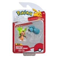 Jazwares Pokémon Battle Figure First Partner Set Figure 2-Pack Chespin, Beldum 5 cm Mini-Figuur