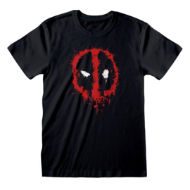 Marvel - Deadpool Splat Zwart Unisex T-Shirt