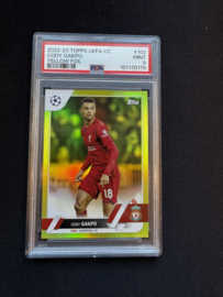 2022-23 Topps UEFA CC Cody Gakpo #Yellow foil 057/222 PSA 9 mint