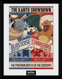 Ingelijste poster Pokemon - Red V Blue 30.5 × 40.6 cm