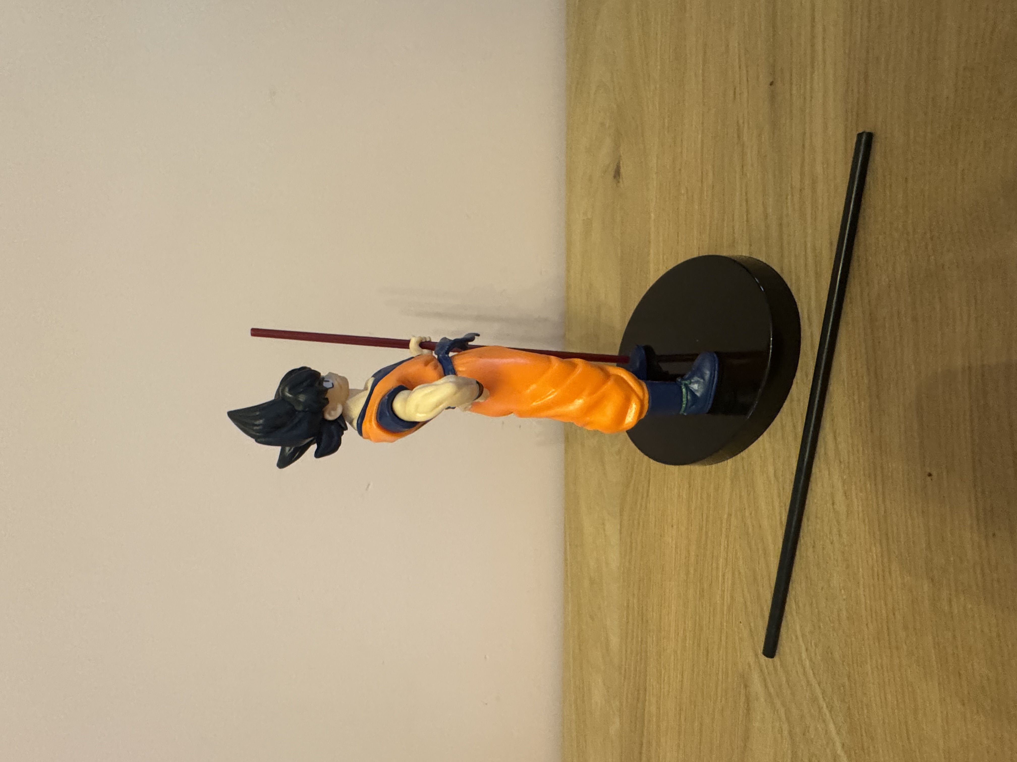 Goku figure with regular staff and power staff!