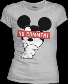 Disney - Mickey No Comment Grey Woment T-Shirt