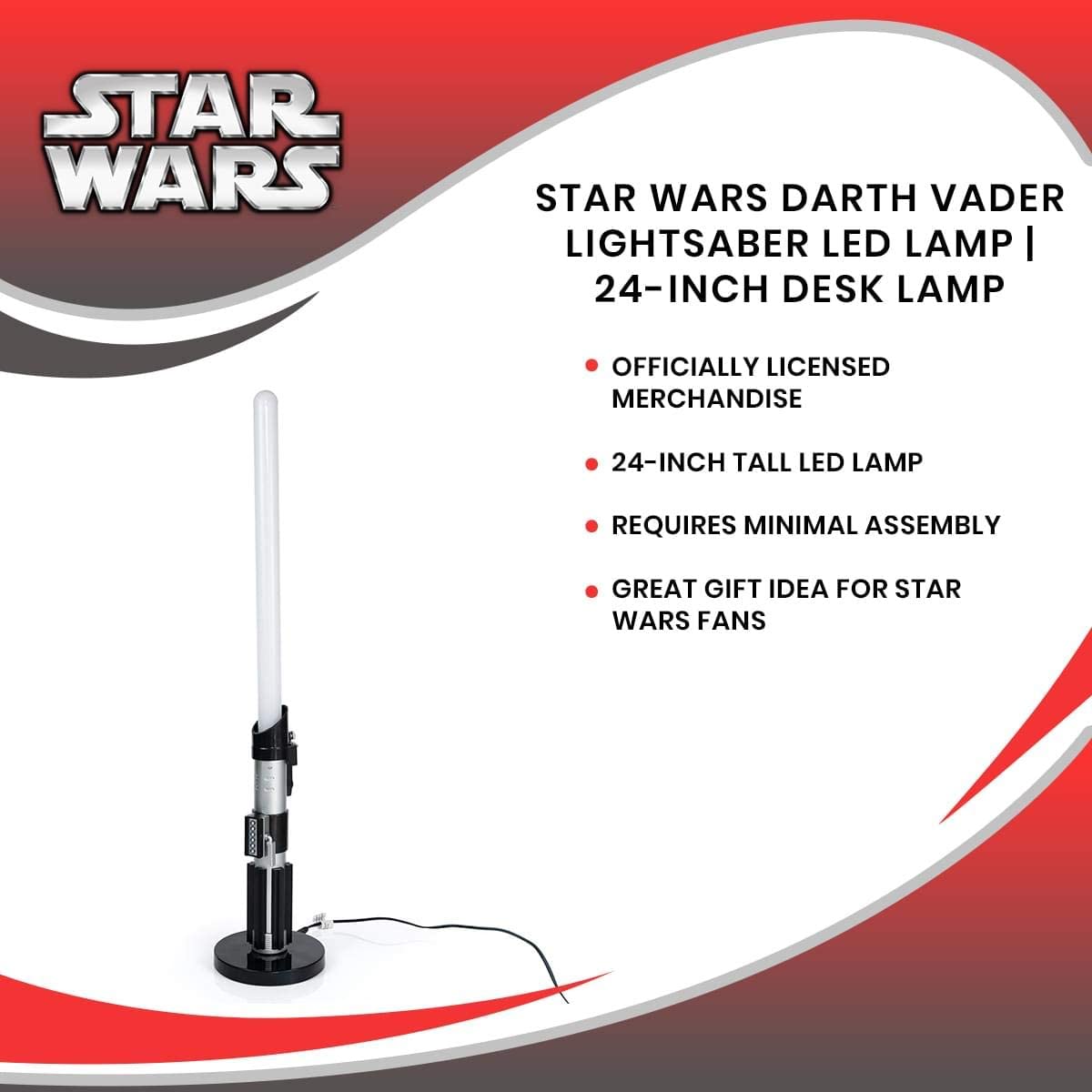 Ukonic - Star Wars - Darth Vader Lightsaber Bureaulamp Led - 61Cm