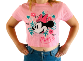 T-shirt crop Minnie Mouse - Pink