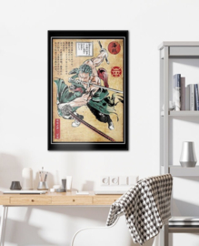 Poster one piece pirate zoro - 30 x 40 cm