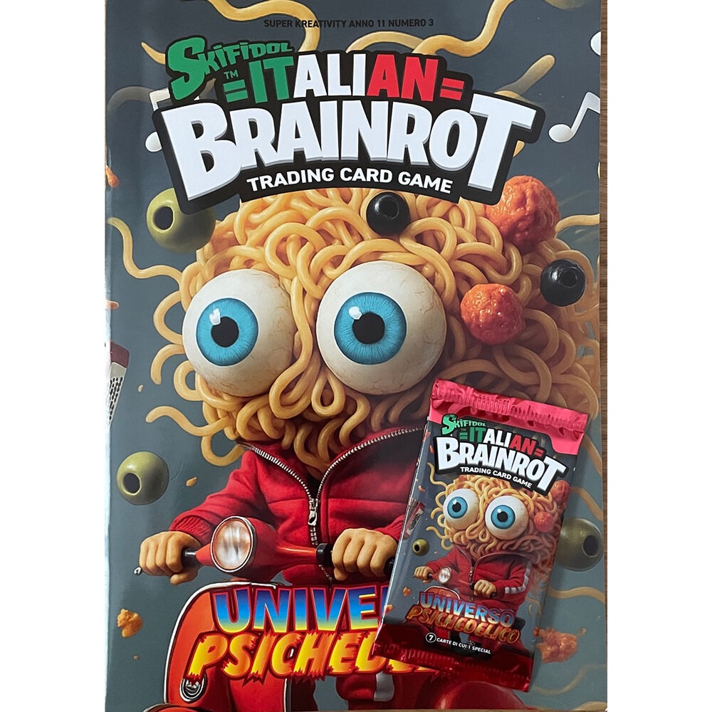Skifidol Italian Brainrot – Universo Psichedelico Album + Pack of 7 collectible cards