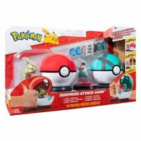 Pokémon Surprise Attack Game Playset - Axew Poke Ball Vs Totodile Net Ball