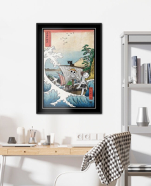 Poster One Piece - Going merry in Japan 30x40 cm