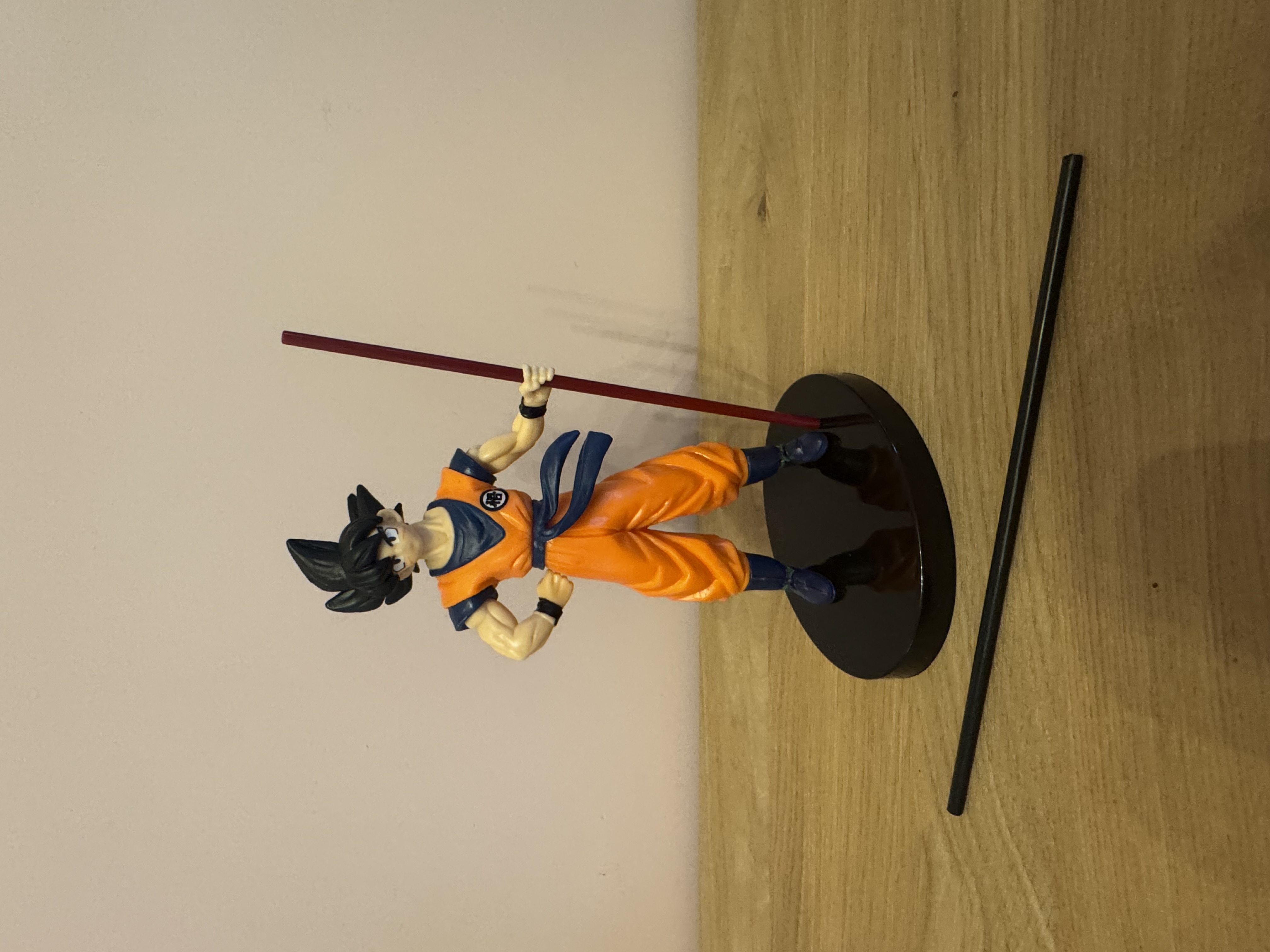 Goku figure with regular staff and power staff!