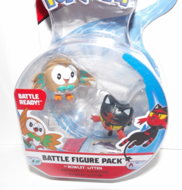 Pokémon Battle Ready Figure Pack Rowlet vs Litten