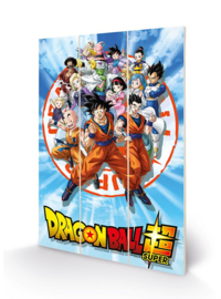 Dragon Ball Super - Goku And The Z Fighters Wood Print 20 X 29.5 Cm