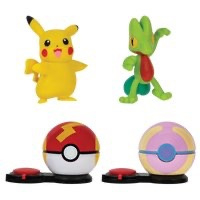 Pokémon Verrassingsaanval Actiespel - Pikachu met Fast Ball VS Treecko met Heal Ball