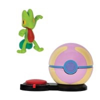 Pokémon Verrassingsaanval Actiespel - Pikachu met Fast Ball VS Treecko met Heal Ball
