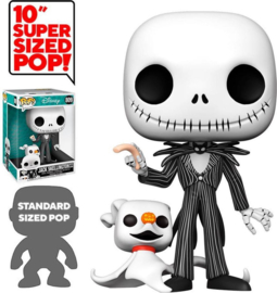 Pop! Disney: Jumbo The Nightmare Before Christmas - Jack Skellington With Zero Funko Pop (25cm) #809