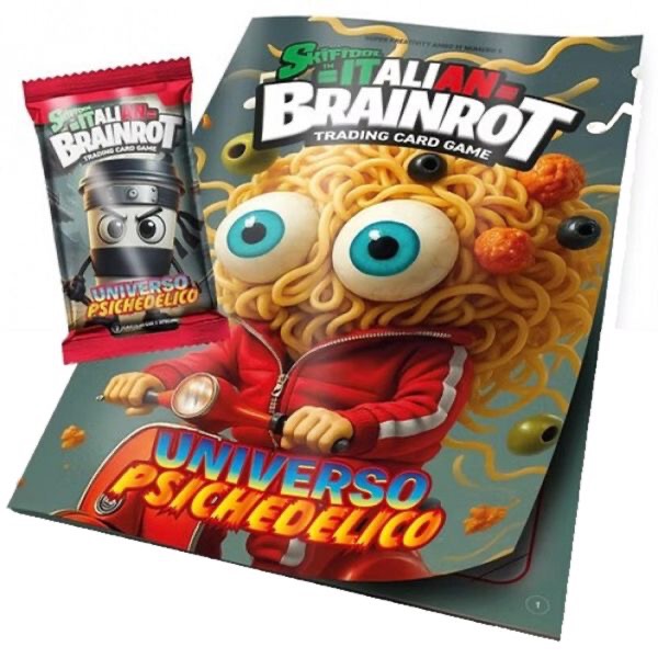 Skifidol Italian Brainrot – Universo Psichedelico Album + Pack of 7 collectible cards