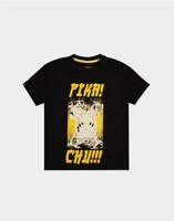 Pokémon - PIKA! CHU!! Ladies T-shirt - M - black