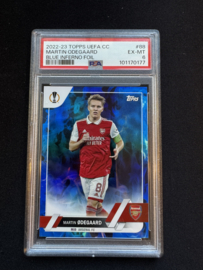 2022-23 Topps UEFA CC Martin Odegaard #88 Blue inferno foil 91/125 PSA 6 ex-mint