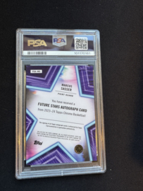 2023 topps chrome marcus sasser future stars auto #FSAMS PSA 9