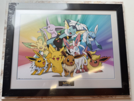 🇳🇱 Pokémon Poster in Lijst – Eevee Evolutions & Pikachu (30 x 40 cm)