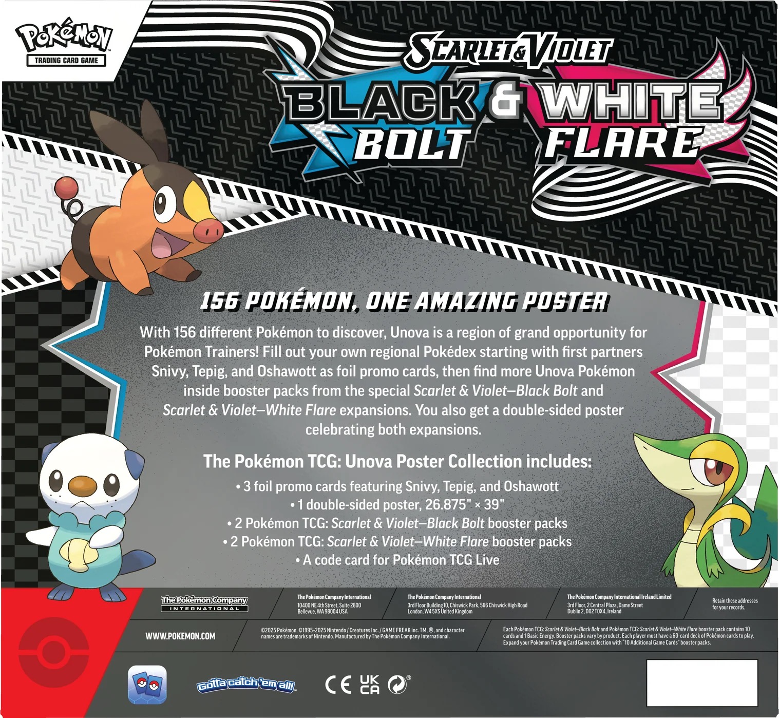 Pokémon TCG: Black Bolt & White Flare (SV10.5) - Unova Poster Collection (EN)