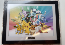 🇳🇱 Pokémon Poster in Lijst – Eevee Evolutions & Pikachu (30 x 40 cm)