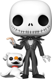 Pop! Disney: Jumbo The Nightmare Before Christmas - Jack Skellington With Zero Funko Pop (25cm) #809