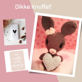 Handgemaakt gehaakt konijntje met Groen hartje – Perfect cadeau!