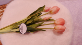 Real touch tulpen | Zalm 43 cm