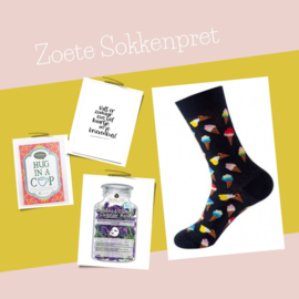 Cadeau sokken | Zwart ijs print