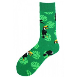 Cadeau sokken| Groen Toucan