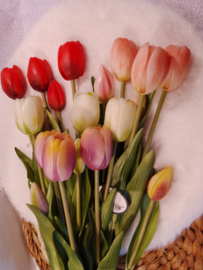 Real touch tulpen | Wit 43 cm