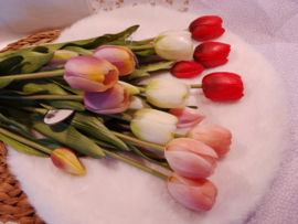 Real touch tulpen | Zalm 43 cm