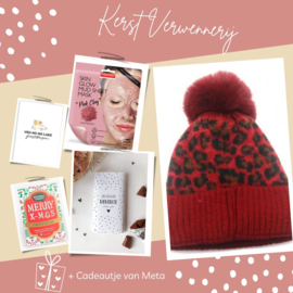 Kerstpakket | Winter magie winter muts bordo