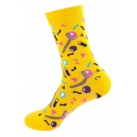 Funny socks | Geel lolly pop